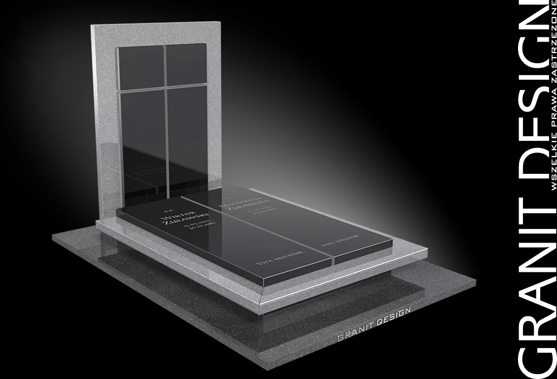 Nowoczesny Nagrobek Granitowy N202 - Granit Design
