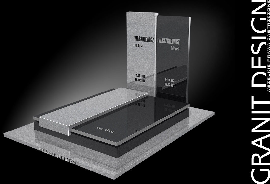 Nowoczesny Nagrobek Granitowy N203 - Granit Design