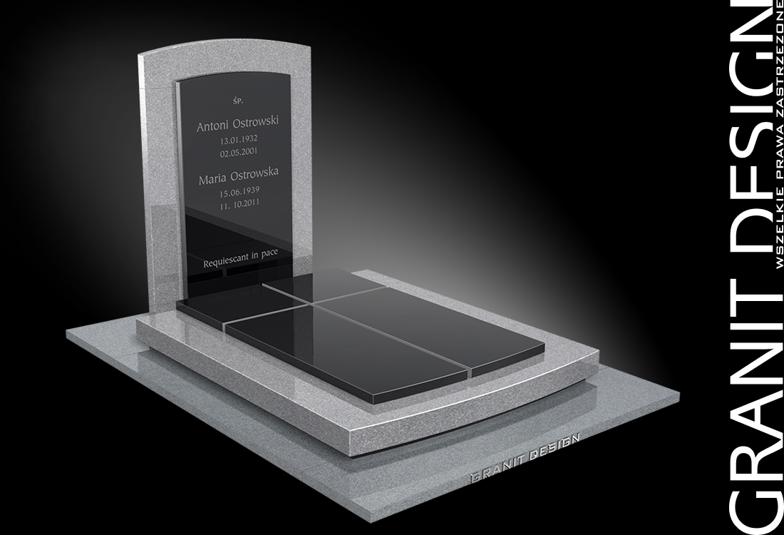 Nowoczesny Nagrobek Granitowy N204 - Granit Design