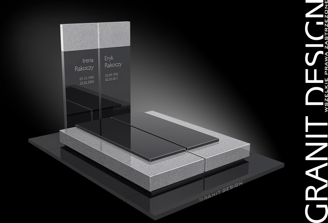 Nowoczesny Nagrobek Granitowy N206 - Granit Design