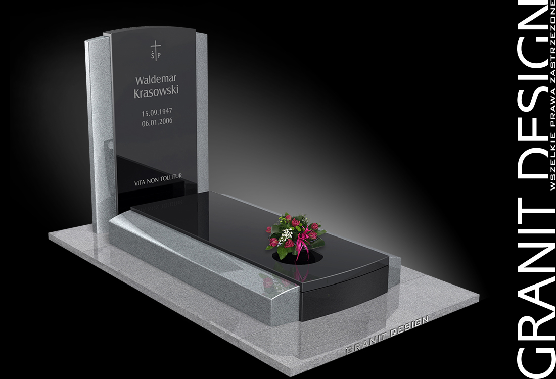 Nowoczesny Nagrobek Granitowy N102 - Granit Design
