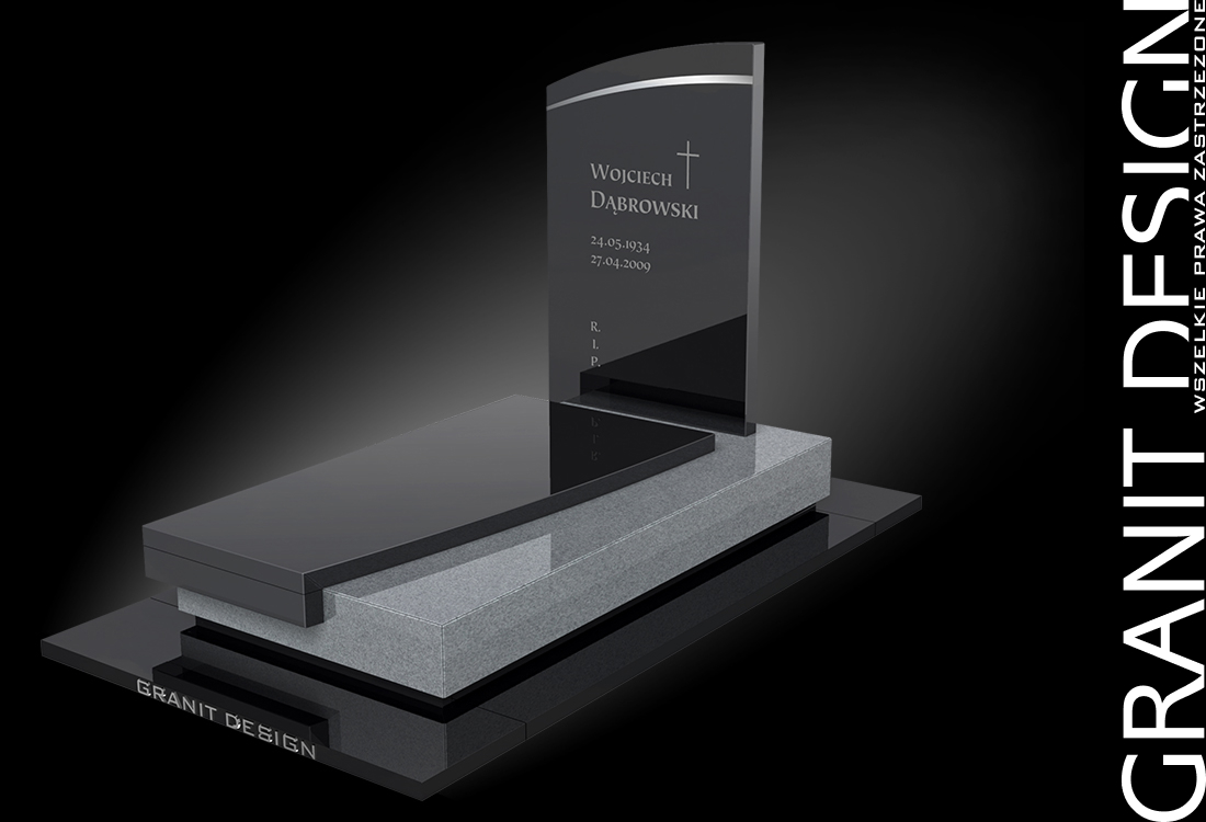 Nowoczesny Nagrobek Granitowy N104 - Granit Design