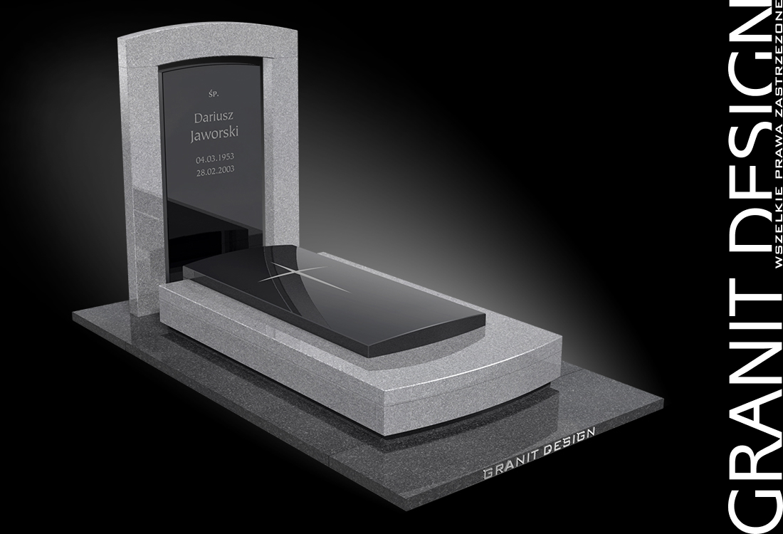 Nowoczesny Nagrobek Granitowy N105 - Granit Design