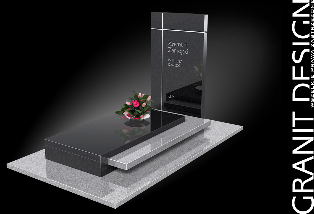 Nowoczesny Nagrobek Granitowy N111 - Granit Design