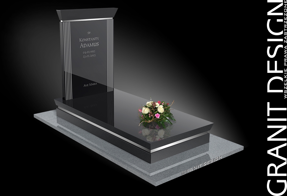 Nowoczesny Nagrobek Granitowy N114 - Granit Design