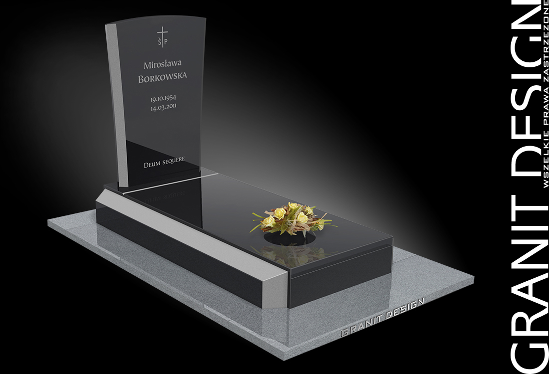 Nowoczesny Nagrobek Granitowy N119 - Granit Design