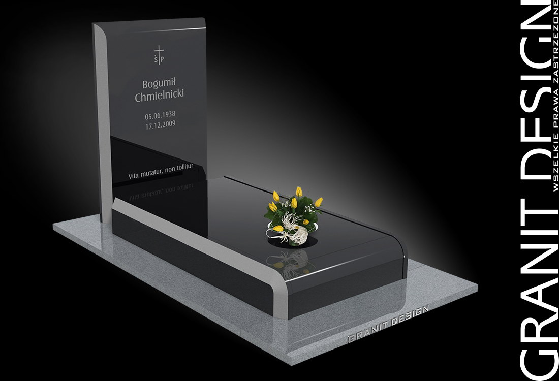 Nowoczesny Nagrobek Granitowy N123 - Granit Design