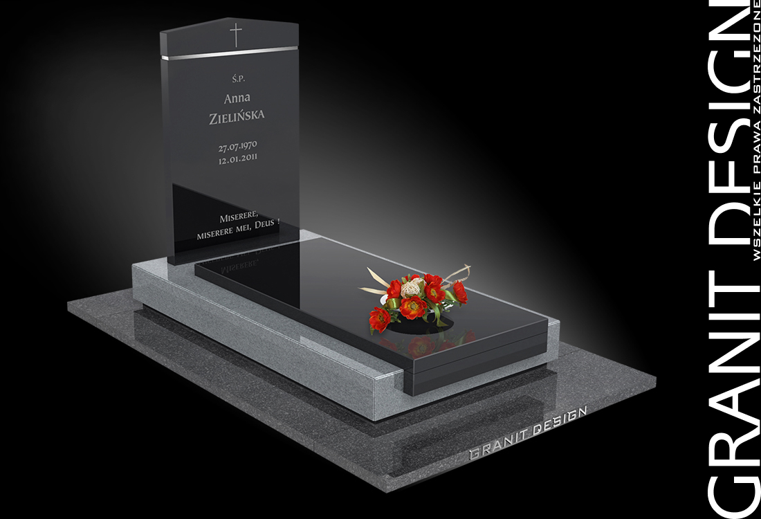 Nowoczesny Nagrobek Granitowy N125 - Granit Design