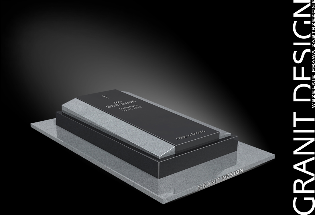 Nowoczesny Nagrobek Granitowy N126 - Granit Design
