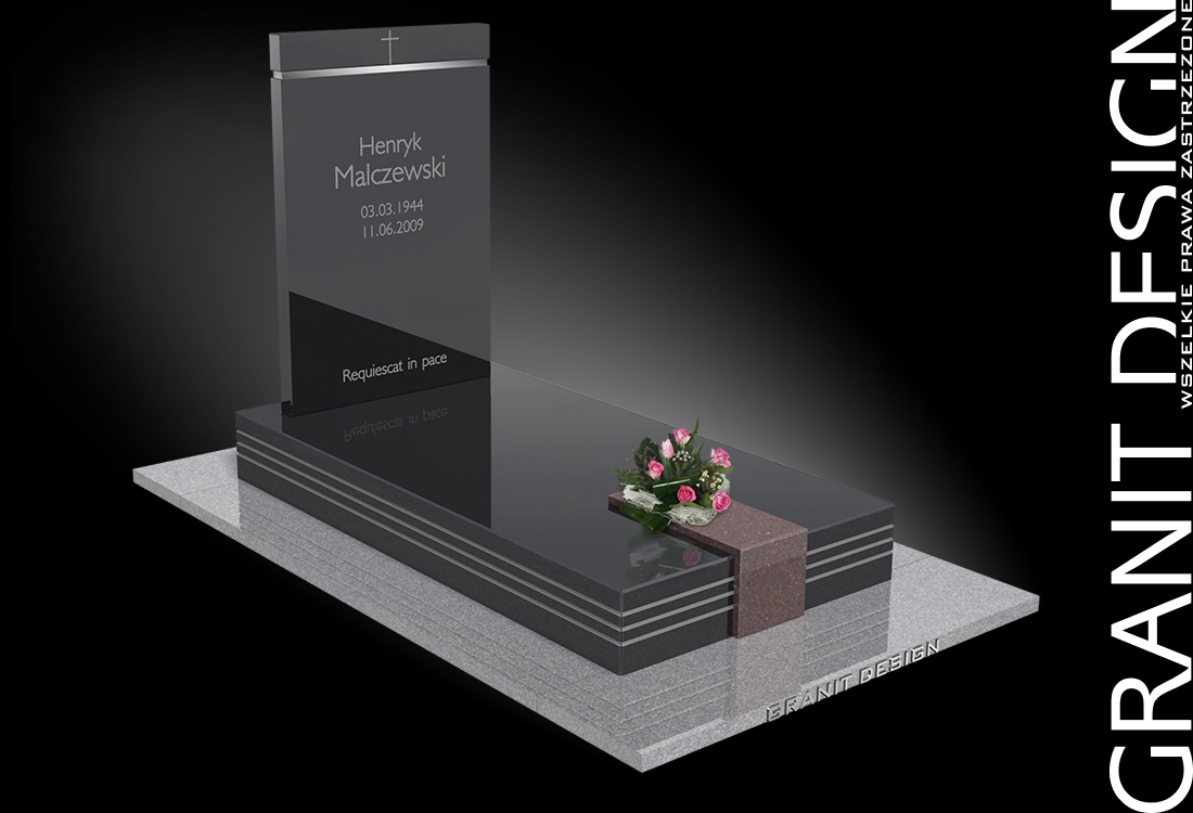 Nowoczesny Nagrobek Granitowy N133 - Granit Design