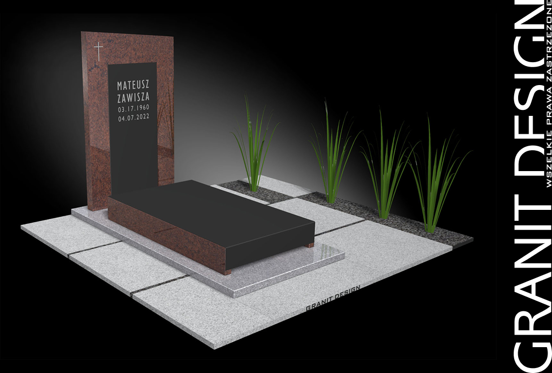 Nowoczesny Nagrobek Slim Line SL5002 - Granit Design