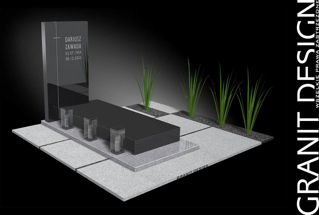 Nowoczesny Nagrobek Slim Line SL5005 - Granit Design