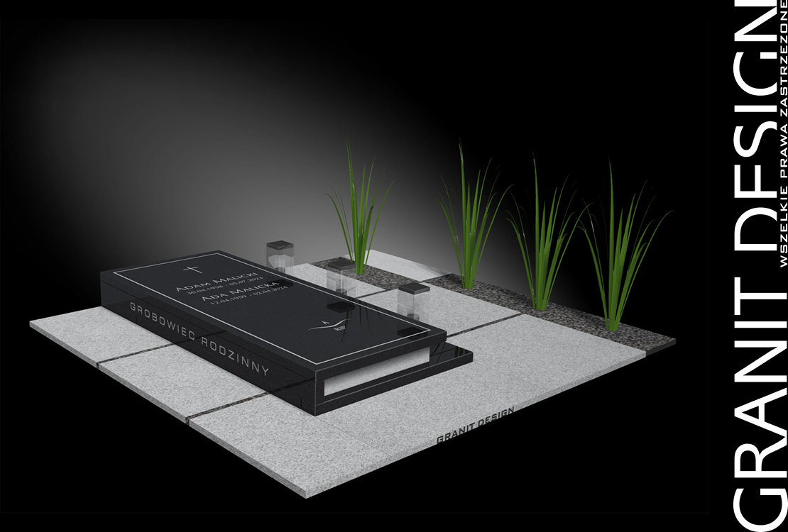 Nowoczesny Nagrobek Slim Line SL5007 - Granit Design