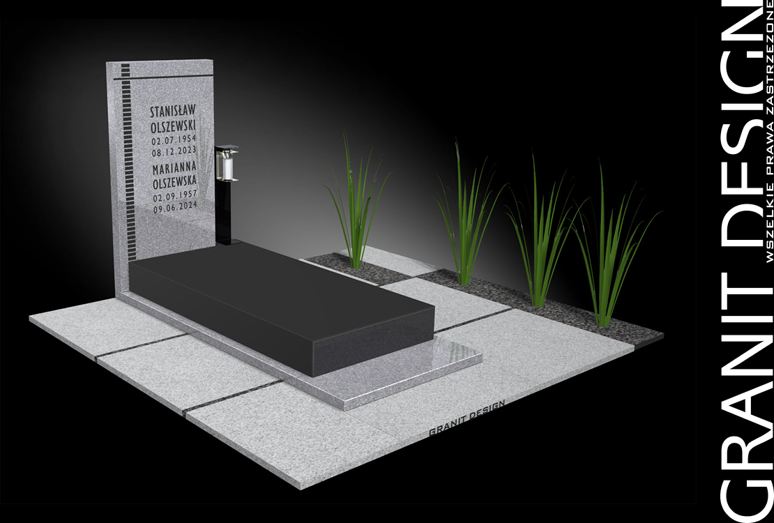 Nowoczesny Nagrobek Slim Line SL5010 - Granit Design