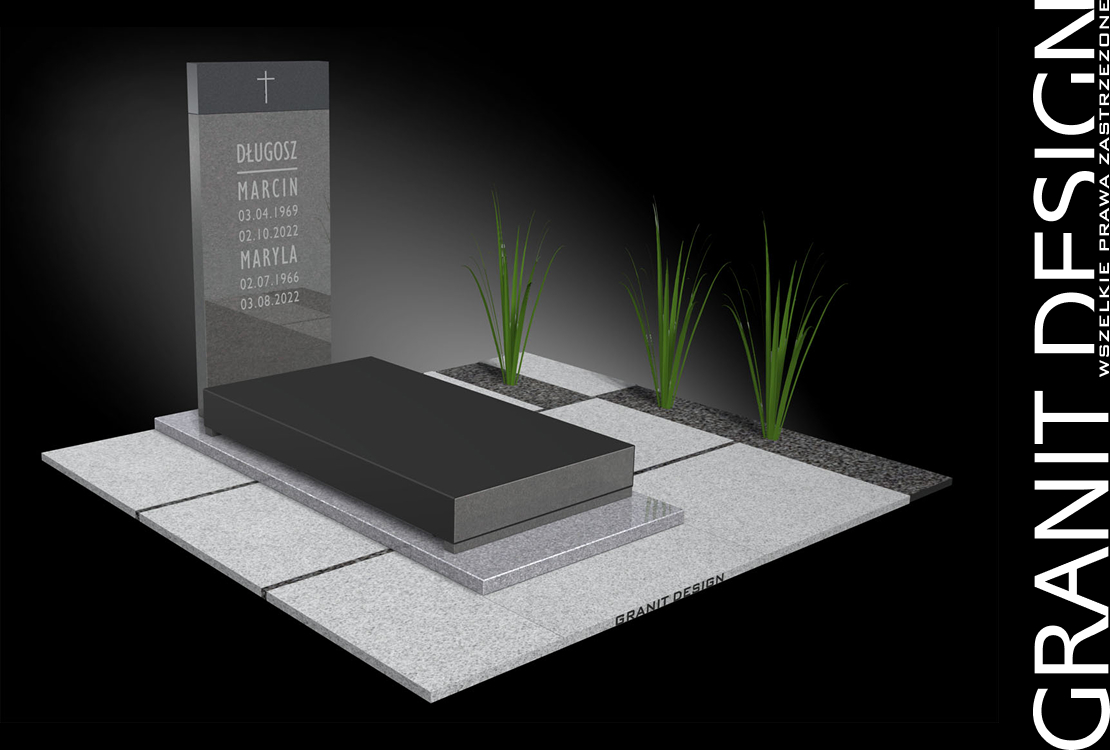 Nowoczesny Nagrobek Slim Line SL5012 - Granit Design