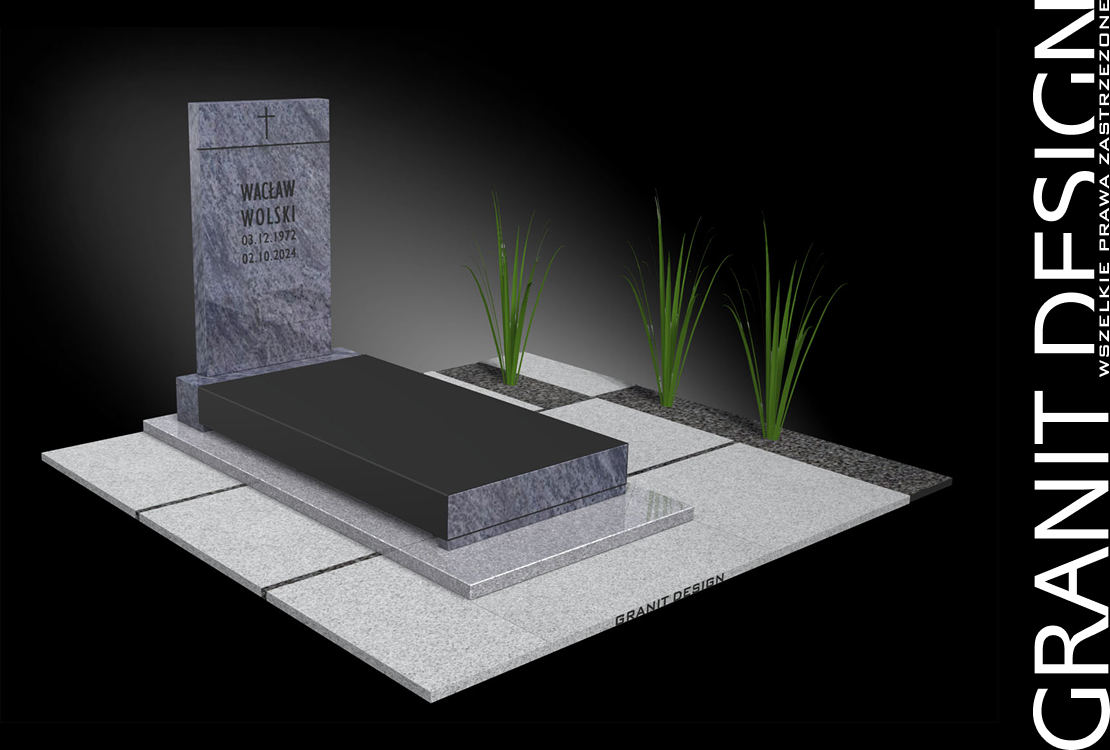 Nowoczesny Nagrobek Slim Line SL5013 - Granit Design