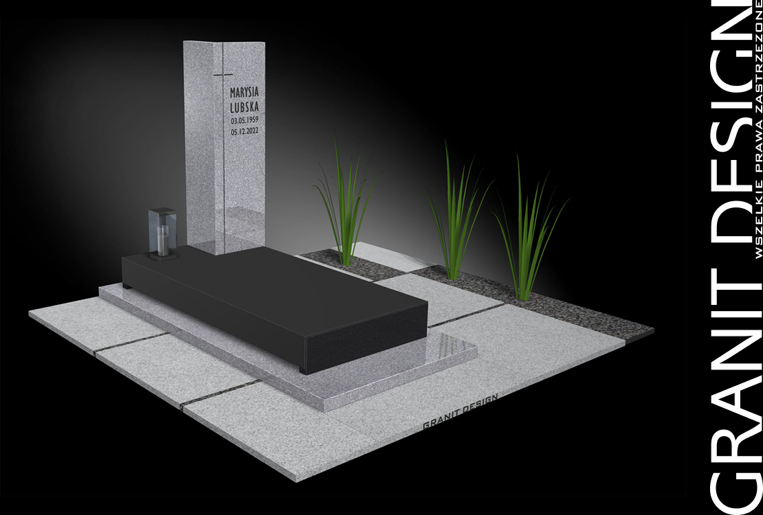 Nowoczesny Nagrobek Slim Line SL5015 - Granit Design