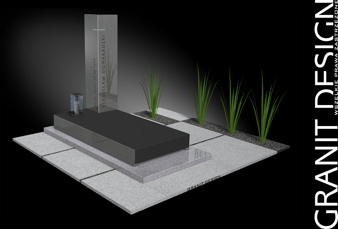 Nowoczesny Nagrobek Slim Line SL5017 - Granit Design
